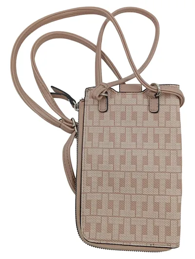 Tamaris Handytasche Umhängetasche Damen Beige Crossbody Monogram