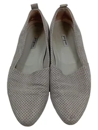 Paul Green Damen Ballerinas Gr. 39 Grau Leder perforiert Slip-On 1