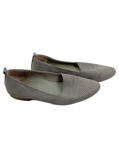 Paul Green Damen Ballerinas Gr. 39 Grau Leder perforiert Slip-On