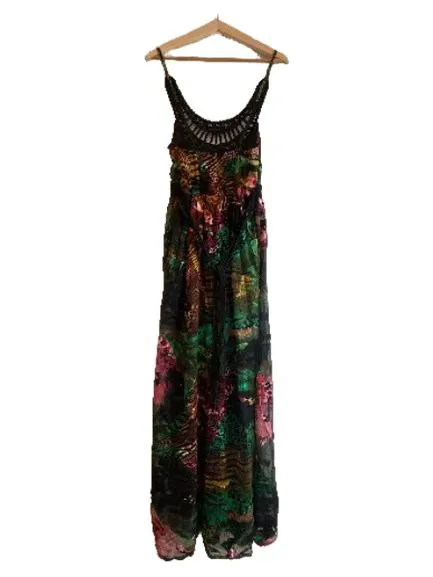 Desigual Damen Maxikleid Cirque du Soleil Gr. 36/S Boho Tropical 3