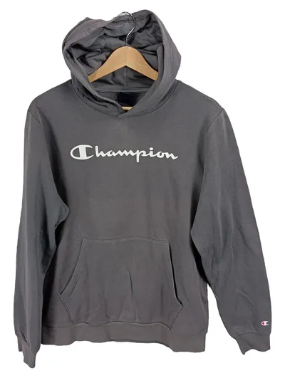 Champion Hoodie Kapuzenpullover Kinder Gr. M/140 Grau Streetwear