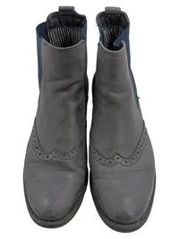 BOXX Chelsea Boots Brogue Stiefelette Damen Gr. 40 Grau Leder 2