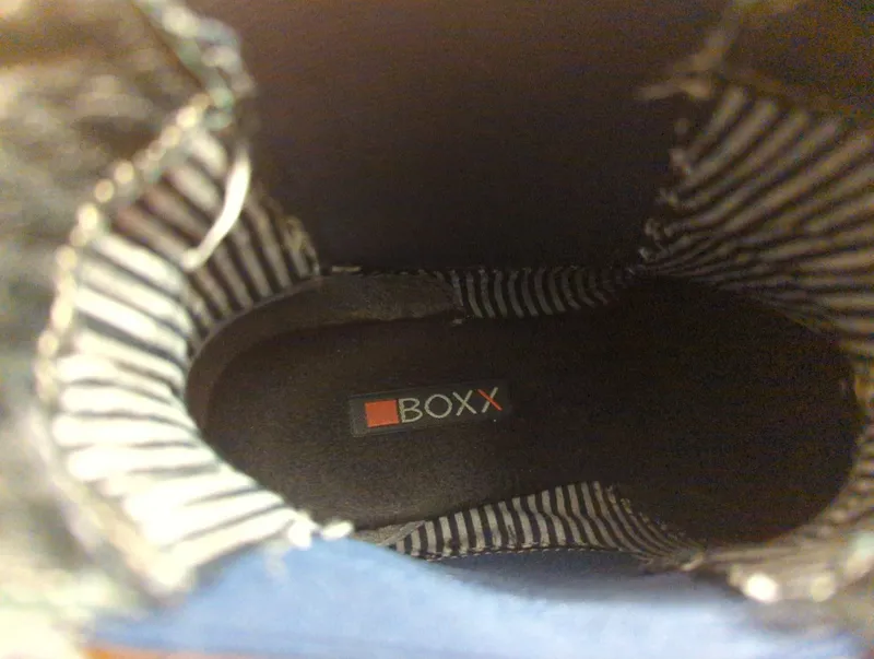 BOXX Chelsea Boots Brogue Stiefelette Damen Gr. 40 Grau Leder 6