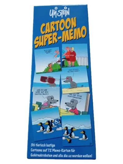 Uli Stein Cartoon Super-Memo Gedächtnisspiel 72 Karten 36 Cartoons