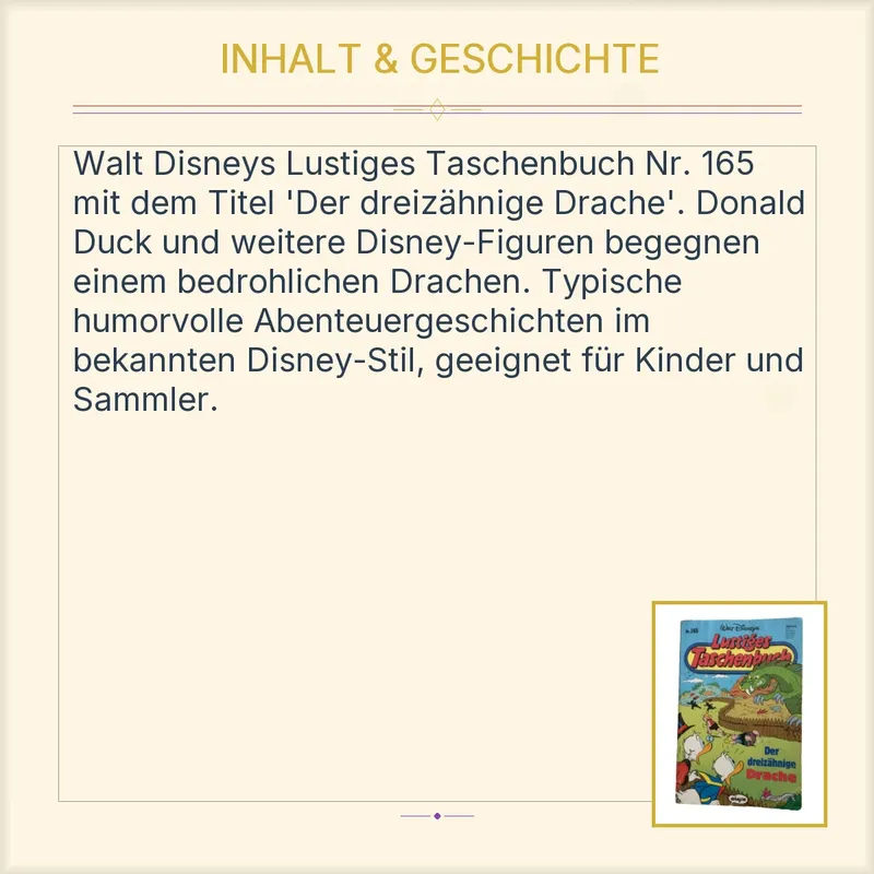 Walt Disneys Lustiges Taschenbuch Nr. 165 Der dreizähnige Drache LTB Comic 3