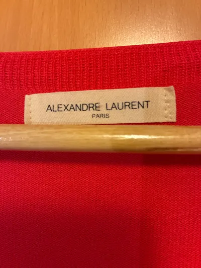 Alexandre Laurent Strickjacke Damen Gr. 40 Rot V-Ausschnitt Cardigan