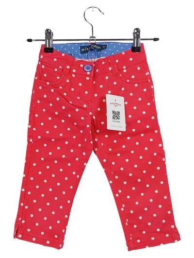 Mini Boden Mädchen Stoffhose Rot Weiße Punkte Gr. 110 (5 Jahre)