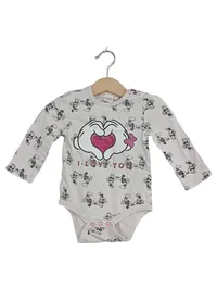Disney Baby Body Langarm Gr. 74 Rosa Mickey Minnie Maus I Love You 1