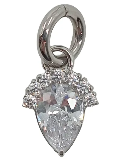 Purelei Kettenanhänger Tropfen Zirkonia Damen Silber Elegant