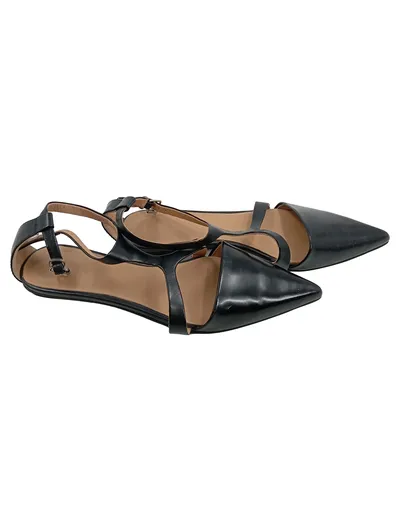 Sam Edelman Damen Slingback Ballerinas Schwarz Gr. 39 Spitze Leder