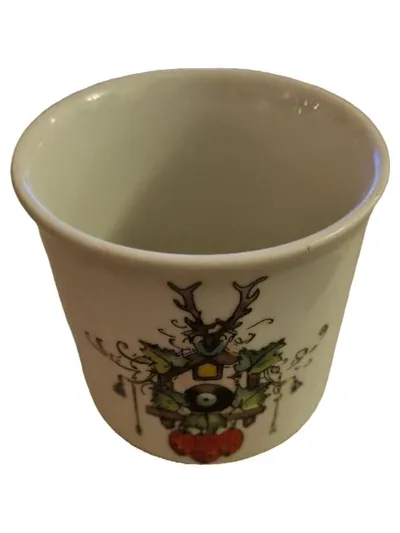 Käfer Porzellan Tasse Kuckucksuhr Motiv Weiß 8.5 cm