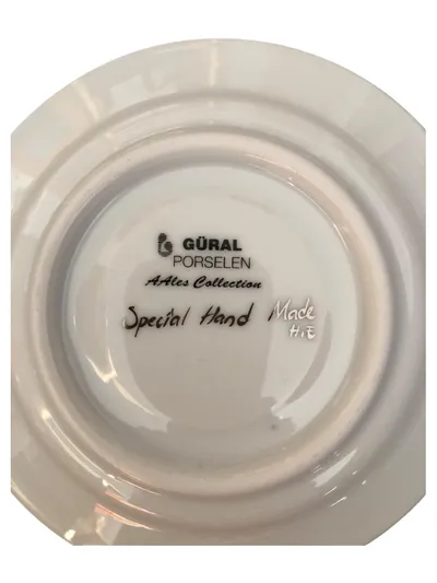 Güral Porselen Espressotasse Untertasse AAles Collection Weiß Porzellan 7cm