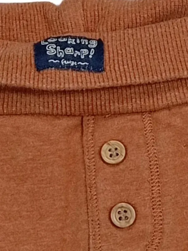 Feetje Jogginghose Baby Gr. 68 Orange Streifen Bio-Baumwolle 3