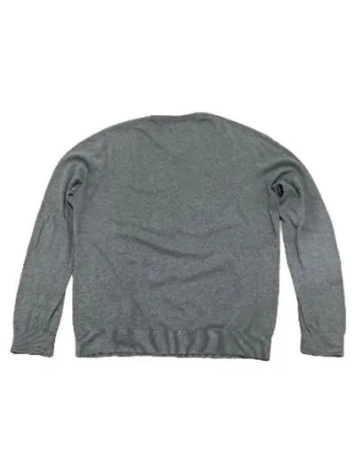 Esprit Herren Pullover V-Ausschnitt Grau Meliert Baumwolle Gr. L