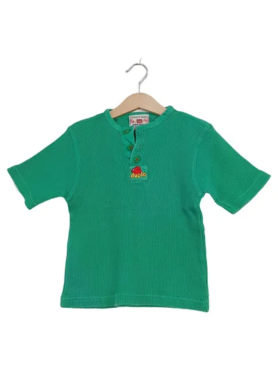 LEGO Duplo Kinder Shirt Kurzarm Gr. 104/110 Grün Waffle Henley