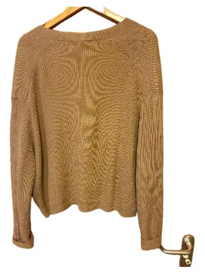 DRYKORN Strickjacke Damen Cardigan V-Ausschnitt Beige Gr. L
