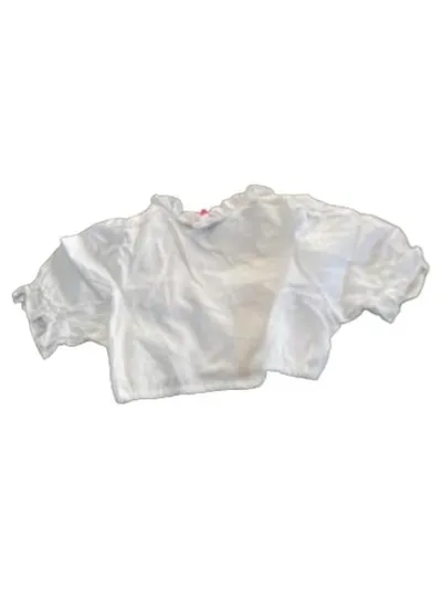 Krüger Madl Kinder Trachtenbluse Kurzarm Weiß Gr. 146 Baumwolle