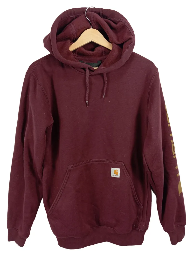 Carhartt Hoodie Kapuzenpullover Damen Gr. XS Bordeaux Rot Streetwear 1