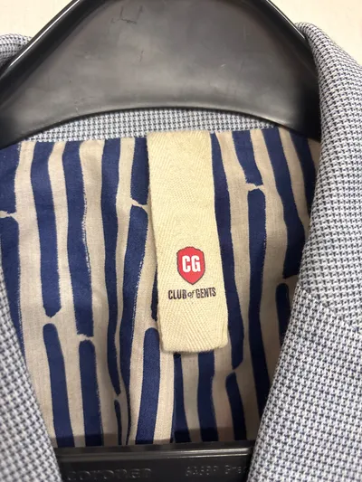 CG Club of Gents Sakko Herren Gr. 52 XL Grau Hahnentritt Business Blazer