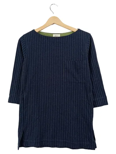 Bellerose Damen Bluse Shirt Gr. 38 M Nadelstreifen Navy Blau