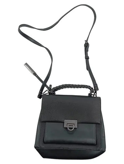 ALDO Damen Henkeltasche Schwarz Crossbody Schultertasche Silber Hardware
