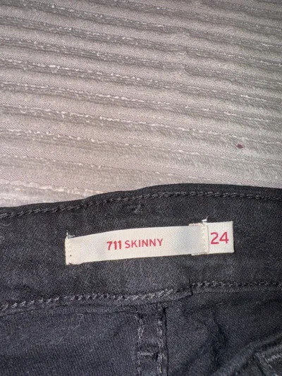 Levi's 711 Skinny Jeans Damen W24 Schwarz Slim Fit Stretch
