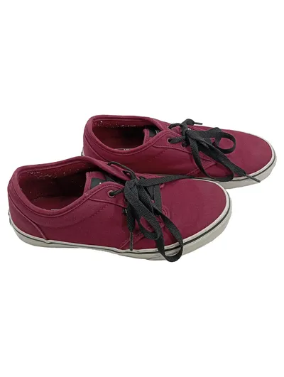 Vans Atwood Damen Sneaker Low Gr. 37 Bordeaux Rot Canvas Schnürschuhe