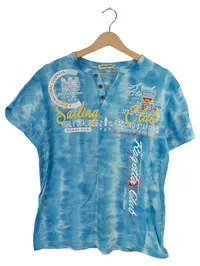 Dark Horse Herren T-Shirt Sailing Club Maritim Batik Blau Gr. XL 1