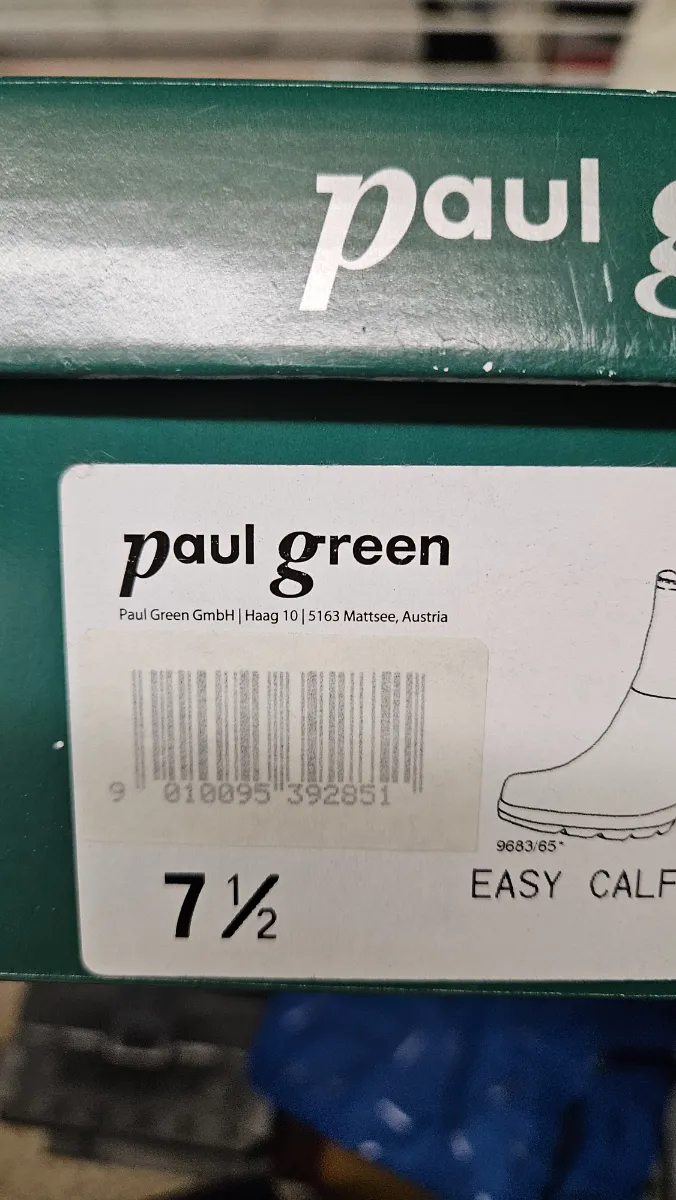 Paul Green Damen Chelsea Stiefelette Leder Braun Gr. 41 Blockabsatz 3