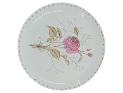 FÜRSTENBERG Sammelteller Rosenmotiv Porzellan 24cm Wandteller Dekorationsteller