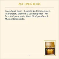 Der Brockhaus Oper Lexikon Komponisten Interpreten Werke Sachbegriffe 2