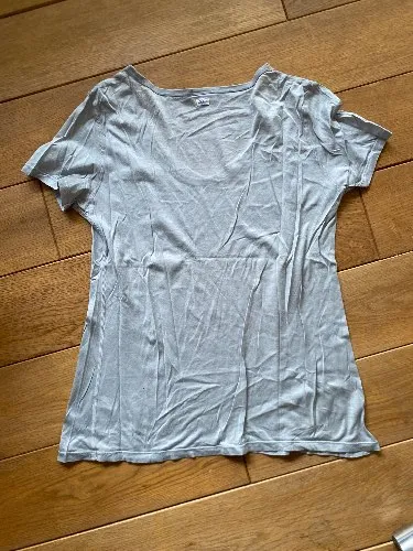 Schiesser Damen T-Shirt Gr. M Grau Basic Kurzarm 50% Baumwolle Modal