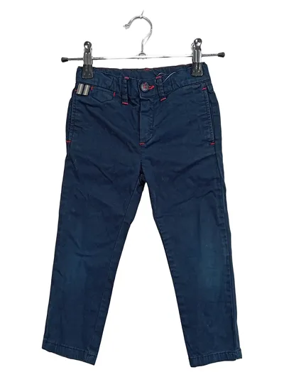 Mexx Kinder Stoffhose Chino Jungen Gr. 98 Blau Baumwolle