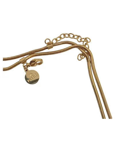 Purelei Damen Halskette Gold Doppelreihig Snake Chain 44cm