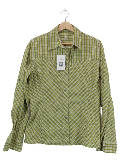 Salewa Damen Hemd Bluse Karo Grün Gr. 40 L Outdoor Langarm