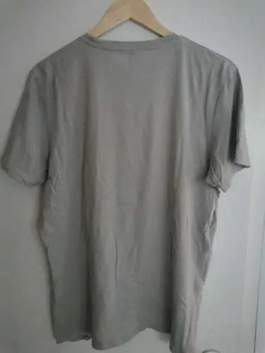 Jack & Jones Herren T-Shirt Logo Print Gr. L Grau Baumwolle