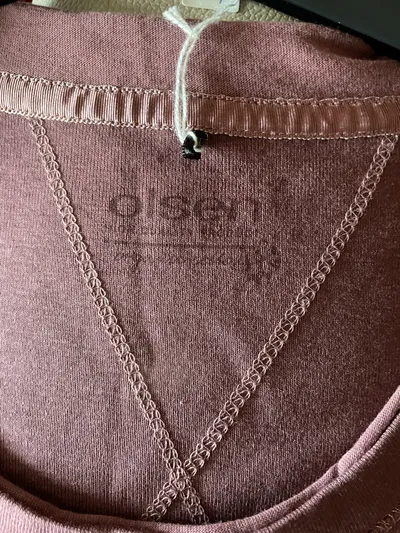 Olsen Damen Langarmshirt 3/4-Arm Gr. 36 Rosa Basic Baumwolle