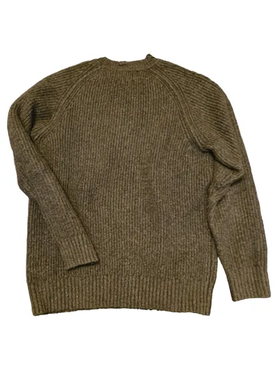 Replay Herren Strickpullover Gr. L Oliv Rippstrick Casual Pullover
