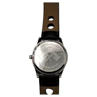 EUROTOPS Herren Armbanduhr Rallye Motorsport Schwarz Leder Chronograph 3