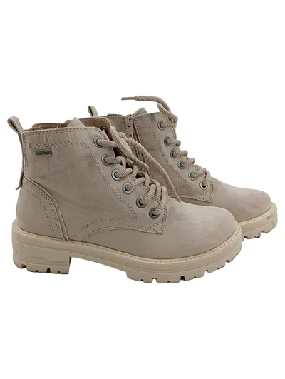 Jana Tex Damen Stiefelette Schnürstiefel Beige Gr. 37 Wasserdicht