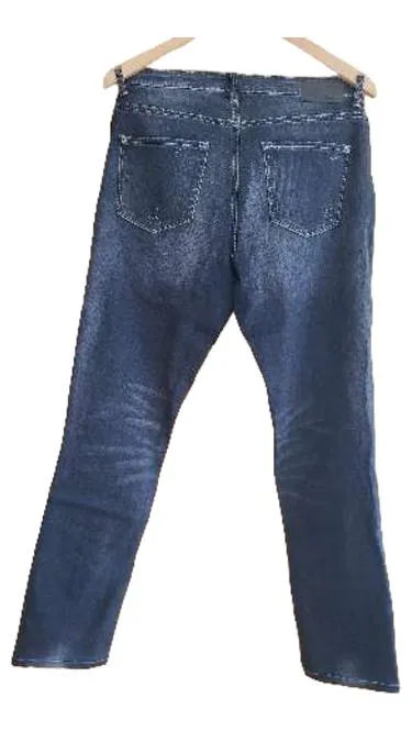 Cambio Jeans Straight Leg Damen Gr. 38 Blau Vintage Edition Strass