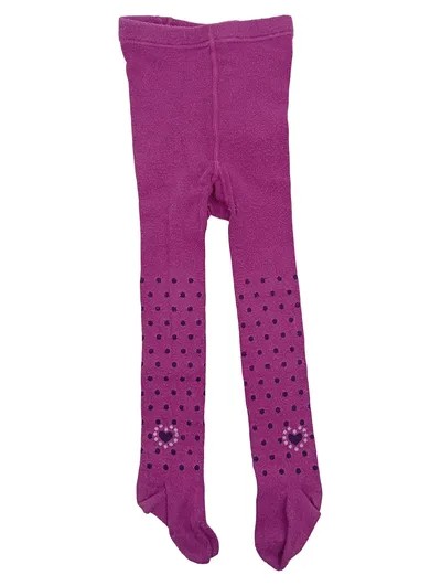 C&A Mädchen Strumpfhose Pink Herz-Muster Gr. 80/86 Herbst Winter