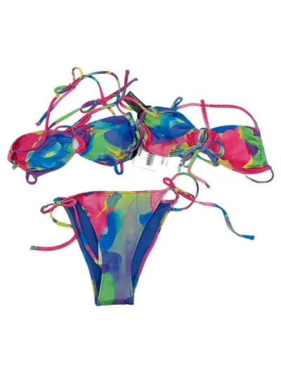 Zara Damen Bikini Set Bunt Abstrakt Muster Größe S Mehrfarbig Sommer