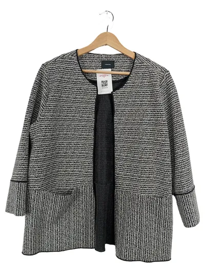 Someday Damen Strickjacke Gr. 40/L Grau Meliert Cardigan Jacke