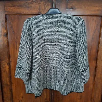 Someday Damen Strickjacke Gr. 40/L Grau Meliert Cardigan Jacke