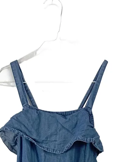 Piazza Italia Mädchen Jumpsuit Jeans Gr. 164 Rüschen Culotte Blau