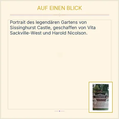 Sissinghurst Portrait eines Gartens Vita Sackville-West Harold Nicolson Buch