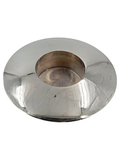 Philippi Teelichthalter Metall Silber Rund Minimalistisch 9cm Design