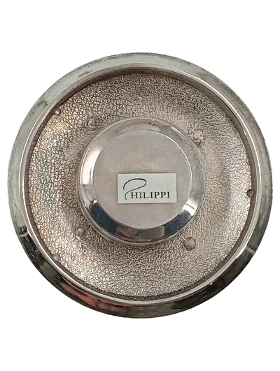 Philippi Teelichthalter Metall Silber Rund Minimalistisch 9cm Design