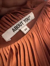 ABOUT YOU Damen Plissee Top Gr. S 34 Rosa Träger Falten Sommer 3